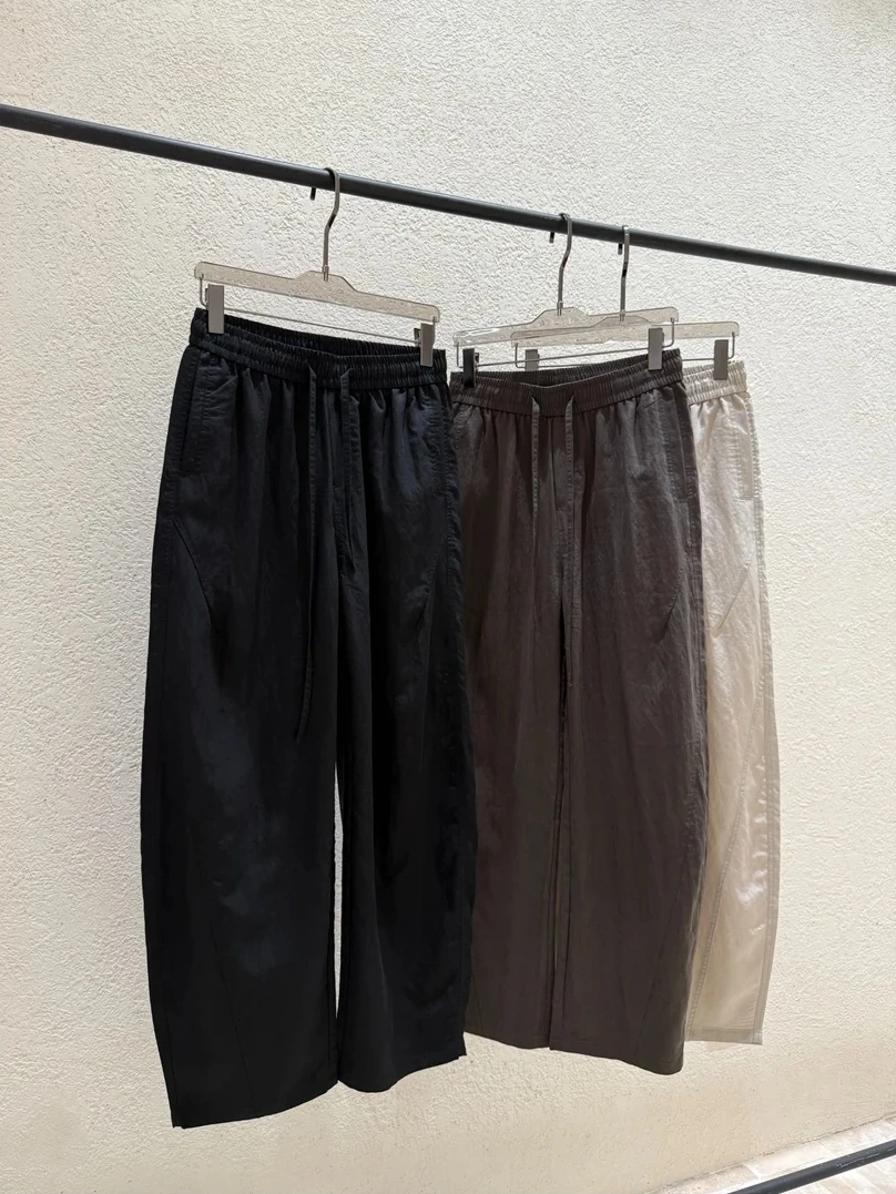 

Ultra-Thin Breathable Casual Trousers Men's Loose Wide Leg Harem Knife Pants Lyrca Lyocell Ultra-Light Cool Feeling Long Pants