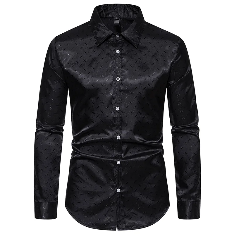 New Men\'s Dress Shirts Long Sleeve Regualr Fit Casual Button Down Shirts Wrinkle-Free Casual Collar Shirt