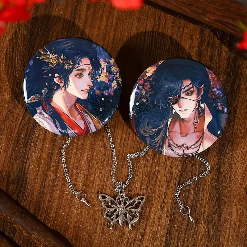 

Anime Tian Guan Ci Fu Hua Cheng Xie Lian Metal Badge Button Ciel Phantomhive Medal Brooch Pin Cosplay Clothing Docor Toys Gifts