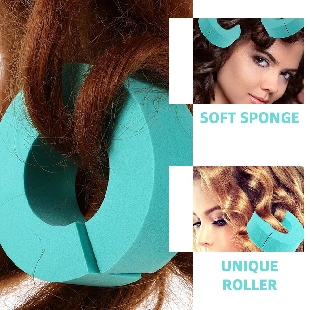

6pcs Sponge Set For Long Thick Curler Rings Hair No Heat Curling Styling Tool C-Shaped Foam Ring Hair Curler Tools