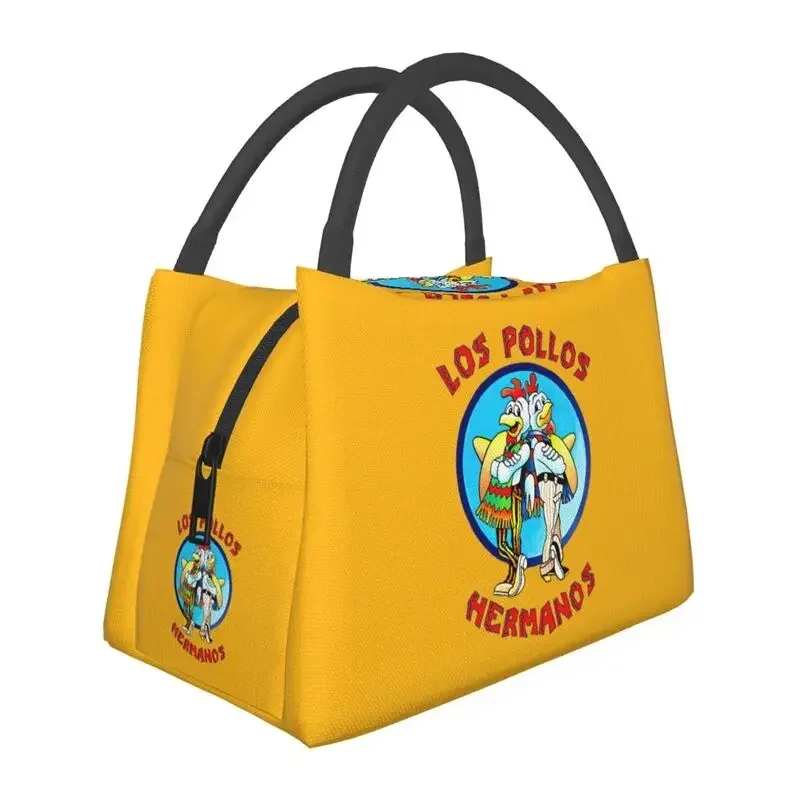 Los Pollos Hermanos Logo Breaking Bad Insulated Lunch Bag for Women Leakproof Cooler Thermal Lunch Box Beach Camping Travel