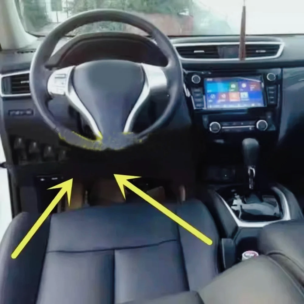 Accesorios  coche, panel corativo inferior l volante para Nissan Qashqai x-trail 2014-2020, cubierta  caja  fusibles, cubierta O