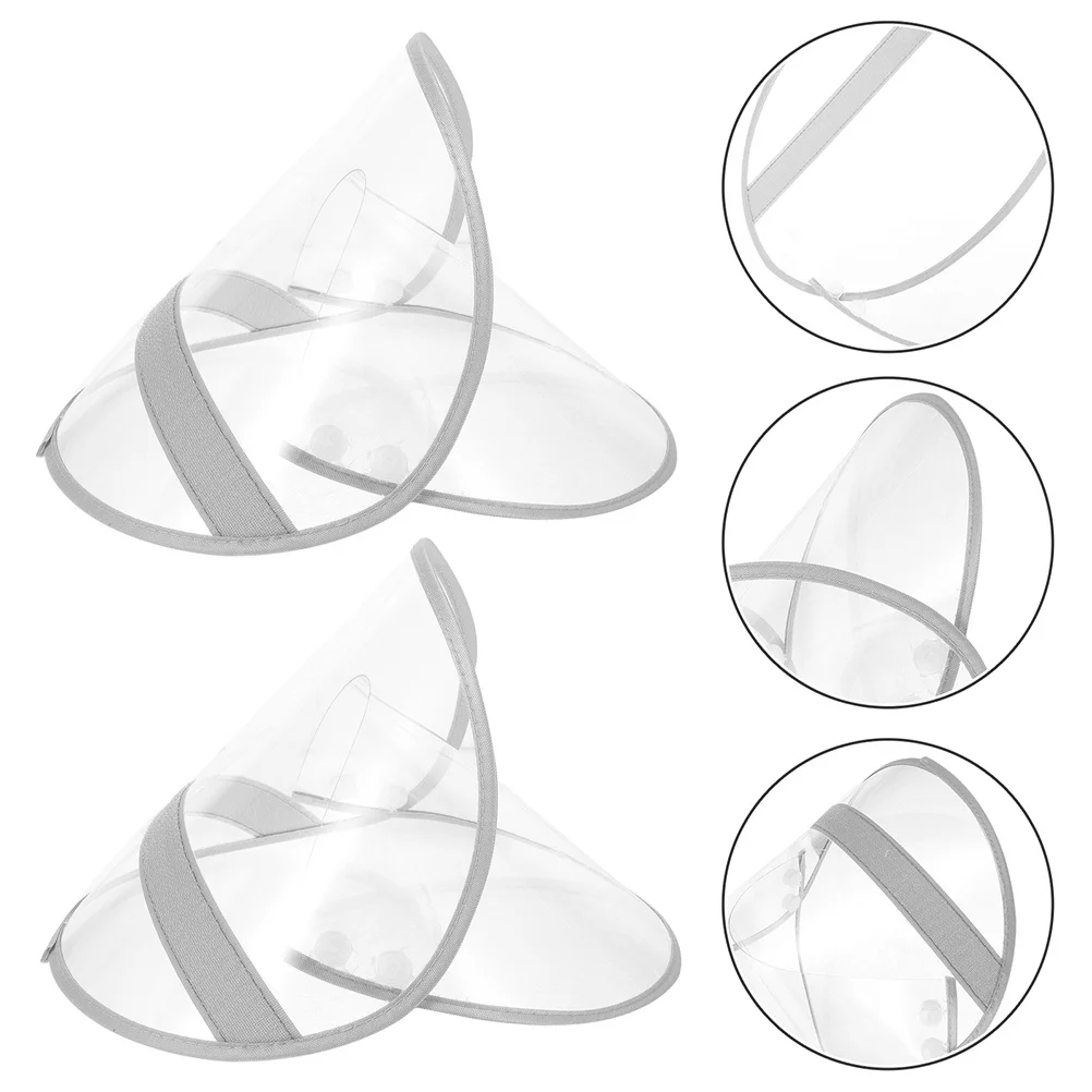 

2Pcs Transparent Raincoat Hat Brim Replaceable Shield Clear Rain Poncho Accessory Rain Protection Shield Cap Brim