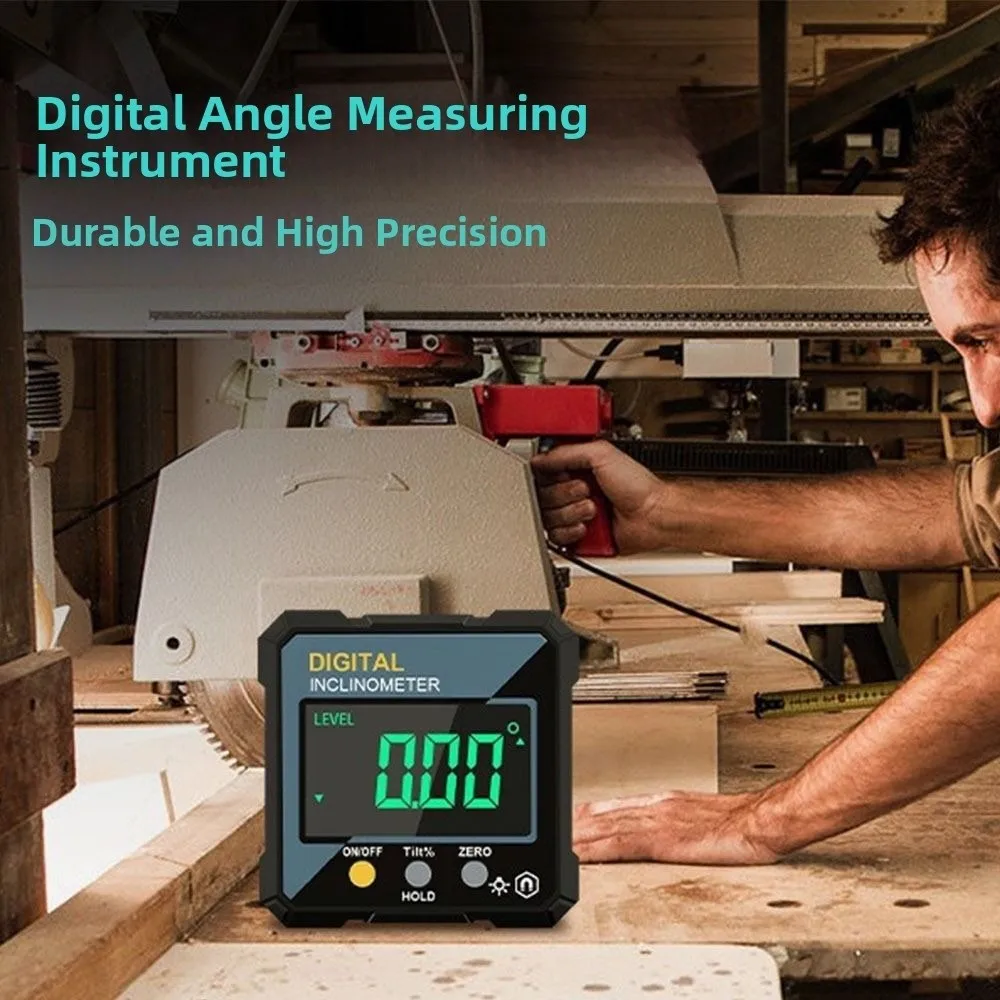 

Waterproof Electronic Angle Protractor LCD Backlight Single-sided Magnetic Digital Inclinometer High-precision Angle Finder