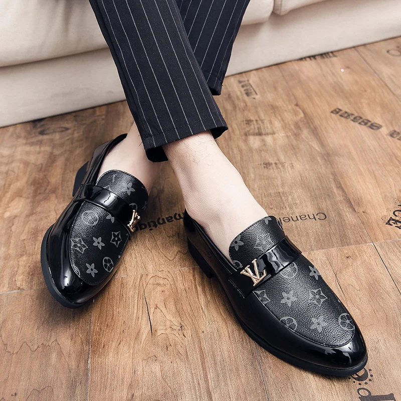 المتسكعون 2025 جديد أحذية رجالي الأعمال البريطانية جلد طبيعي الانزلاق على سطح ناعم أحذية من الجلد الصغيرة أشار تو الأحذية العصرية #4