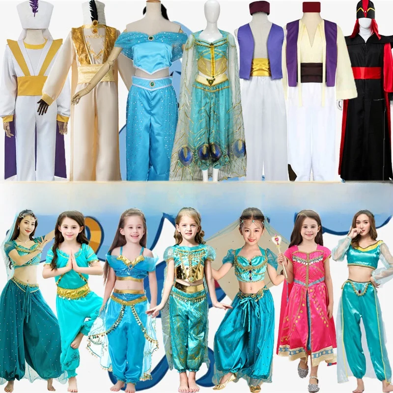 Disfraz de Aladdin Genie Lamp Fairy T, disfraz de actuación para niños y adultos, traje de elfo Príncipe Princ de halloween