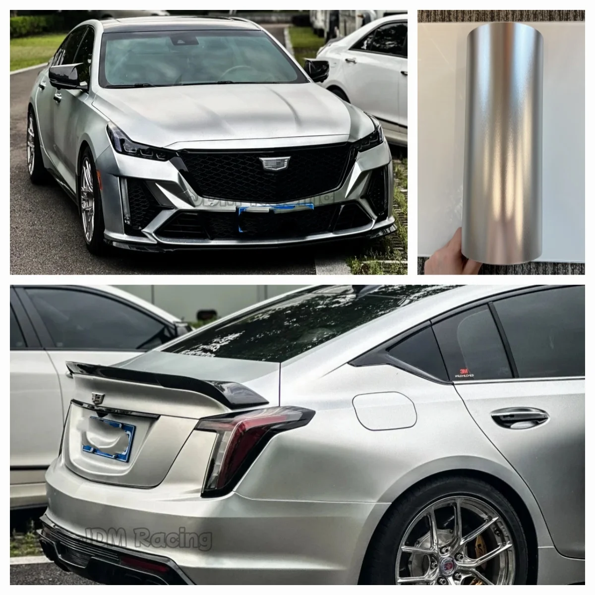 Green Chameleon Car Front Window Tint Film Alexandria satin silver car wrap vinyl wrap car body wrapping film for car stickers - Image 5