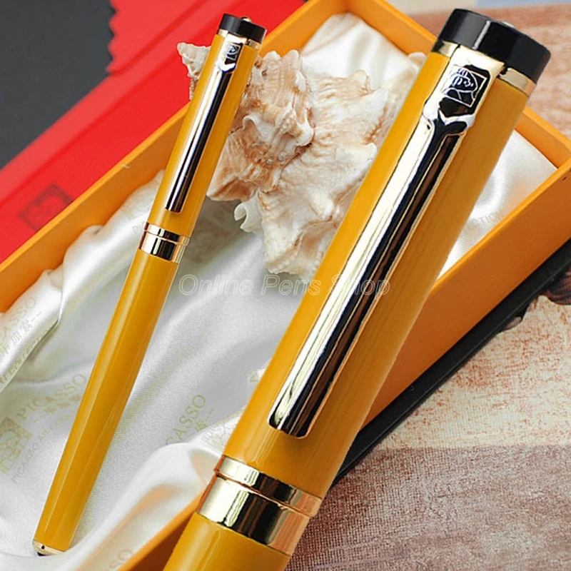 

Picasso Orange & Golden Matel Roller Ball Pen For Office & Home & School Writing BR002