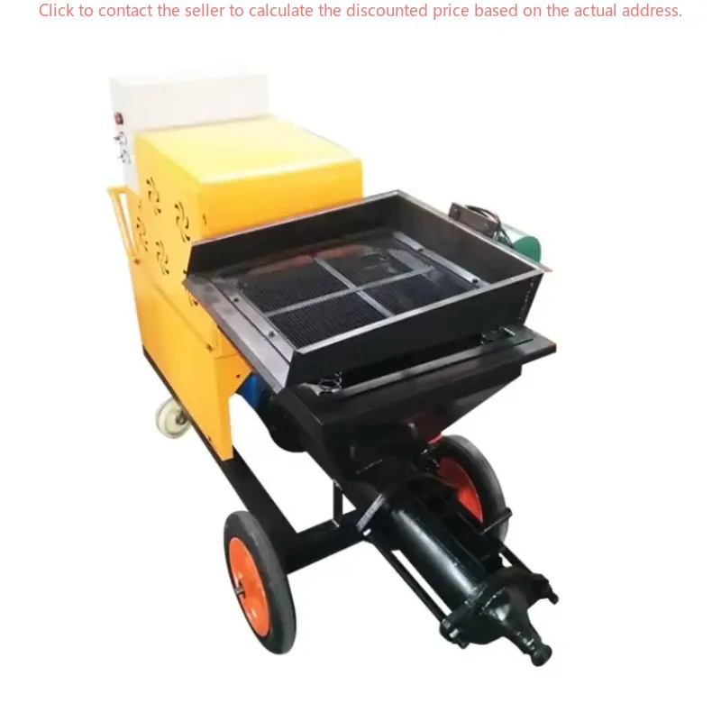 Automatic 220V Concrete Mortar Injection Machine 100L Hopper New Condition Engine Motor Core Gypsum Wall Plaster Mortar Spray