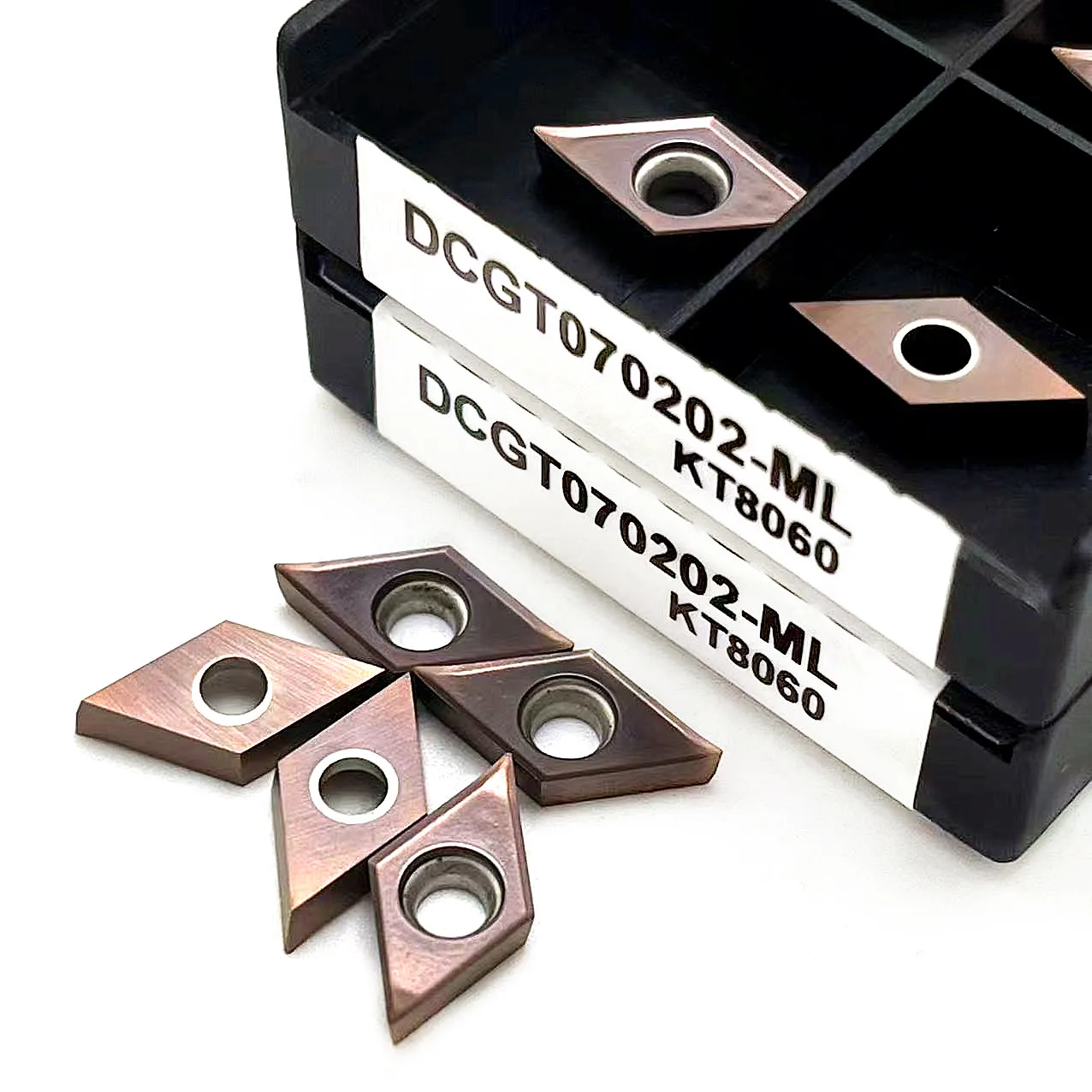 DCGT070202-ML KT8060 Sisipan Balik Aluminium Asli Pemotong Bubut CNC Alat Pengolahan Aluminium untuk Pemegang Alat Putar SDJCR