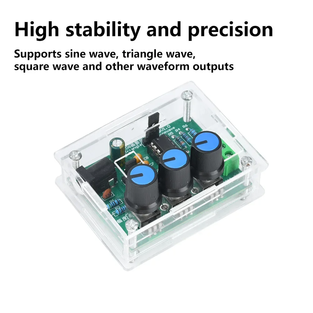 XR2206 1Hz-1MHz Function Signal Generator Sine/Triangle/Square Output Signal Generator Adjustable Frequency Amplitude DIY Kit