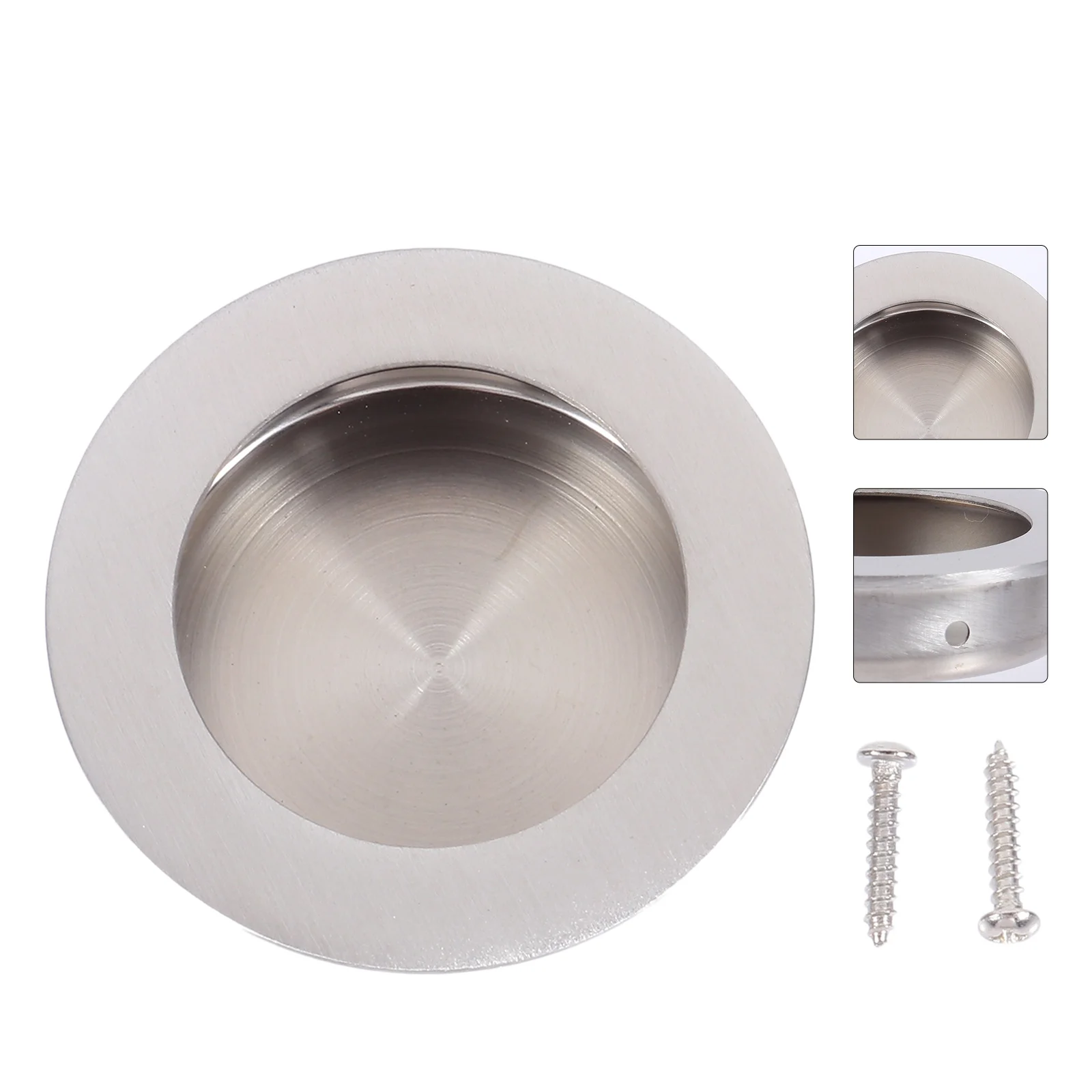 

5Pcs Stainless Steel Embedded Invisible Door Handles Practical Wardrobe Pull Handles Flush Furniture Pull Handle Durable