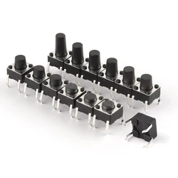 20 Pçs/lote Tátil Interruptor Momentâneo Tátil tact Botão Switch 6x6x4.3/5/5.5/6/7/8/9/10/11mm Mini Micro Interruptor 6x6mm