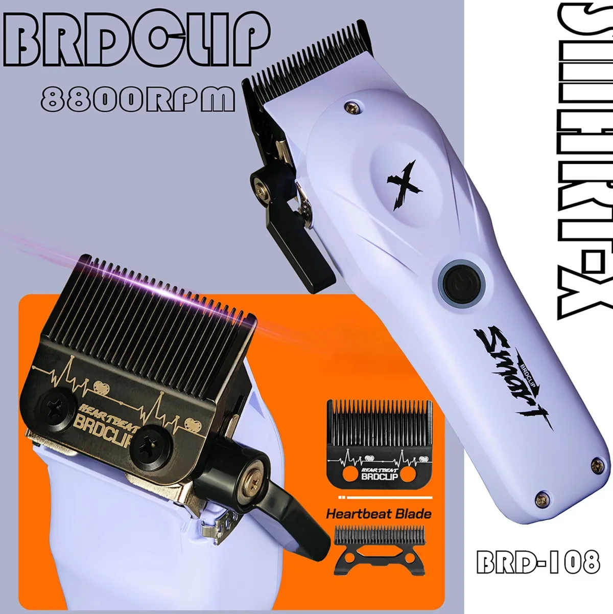 2026 BRDCLIP ماكينة قص الشعر الاحترافية 8800 دورة في الدقيقة 8000 دورة في الدقيقة ماكينة تشذيب كهربائية 10000 دورة في الدقيقة 609 ماكينة حلاقة DLC شفرة مع قاعدة شحن