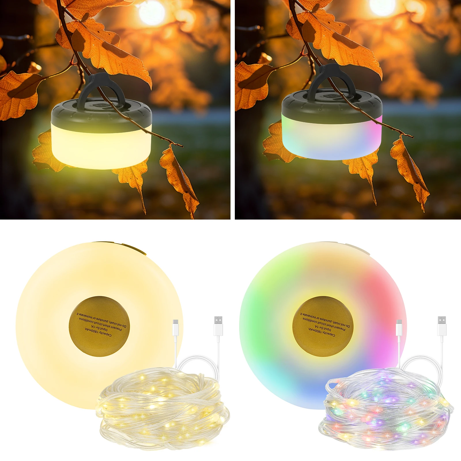 

Camping Lights Hanging Camping String Lights with 5 Lighting Modes Waterproof Camping Lights String Enduing Camping Lights for