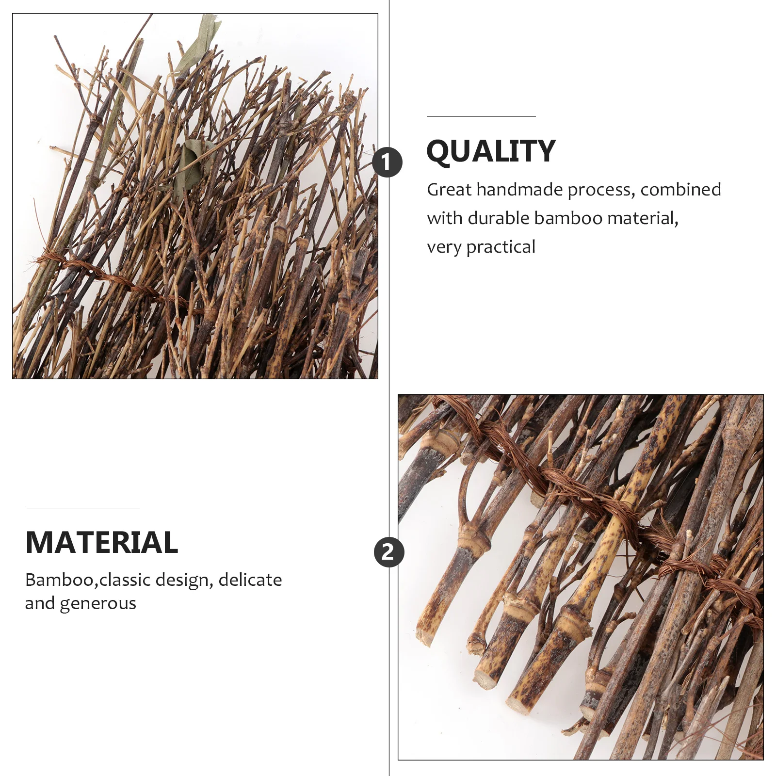 

6PCS Mini Bamboo Fence Mat for Bonsai Micro Landscape Decor Durable Material Stylish Handmade Crafts Perfect Gift