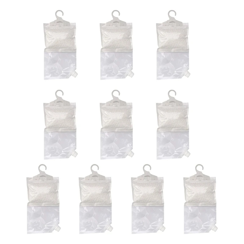 10pcs Wardrobe Dehumidifier Bags Moisture Absorber Eliminate Moisture, Mold, and Odors Protect Clothes from Dampness