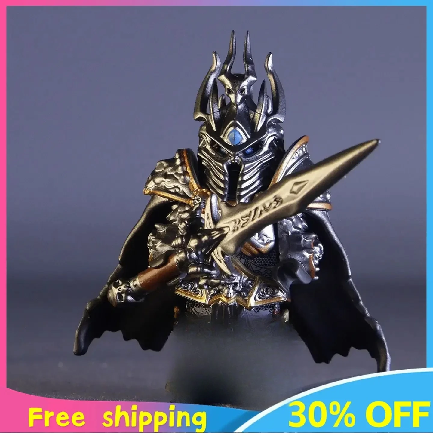 

World of Warcraft Game Figure Lich King Frostmourne Peripheral Assemble Building Blocks Desktop Decoration Ornaments Gift Toys