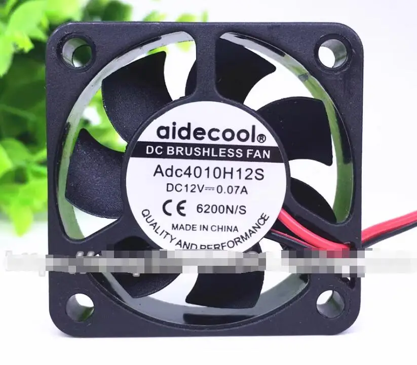 

AIDECOOL Adc4010H12S DC 12V 0.07A 40x40x10mm 2-Wire Server Cooling Fan