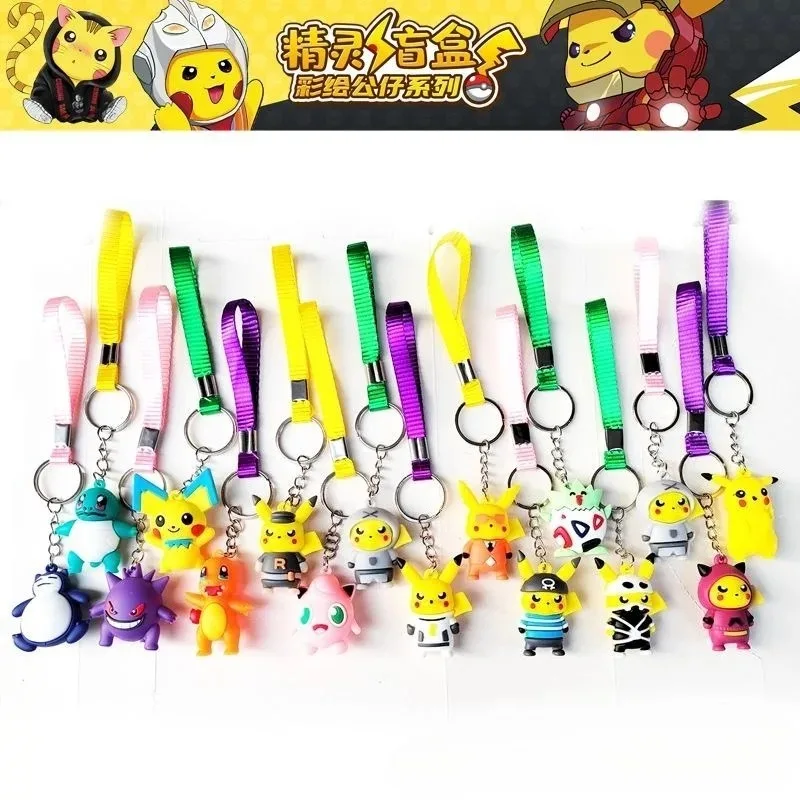 24pcs Pokemon Pikachu Figuur Mystery Blind Box Legend Arceus Permanente Handleiding Decoratie Primaire Randapparatuur Speelgoed Hanger Gift