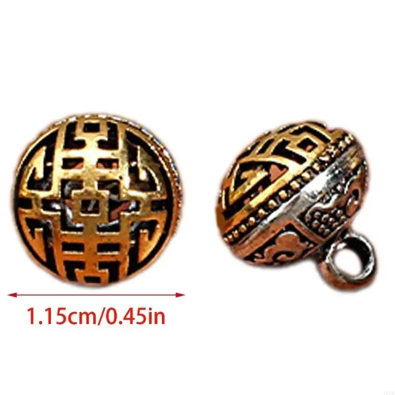Elegant Hollowed Buckle Metal Metal แกะสลักและการออกแบบแบบดั้งเดิมสำหรับ Cheongsam Tangsuit เครื่องประดับเครื่องแต่งกายทำด้วยมือ