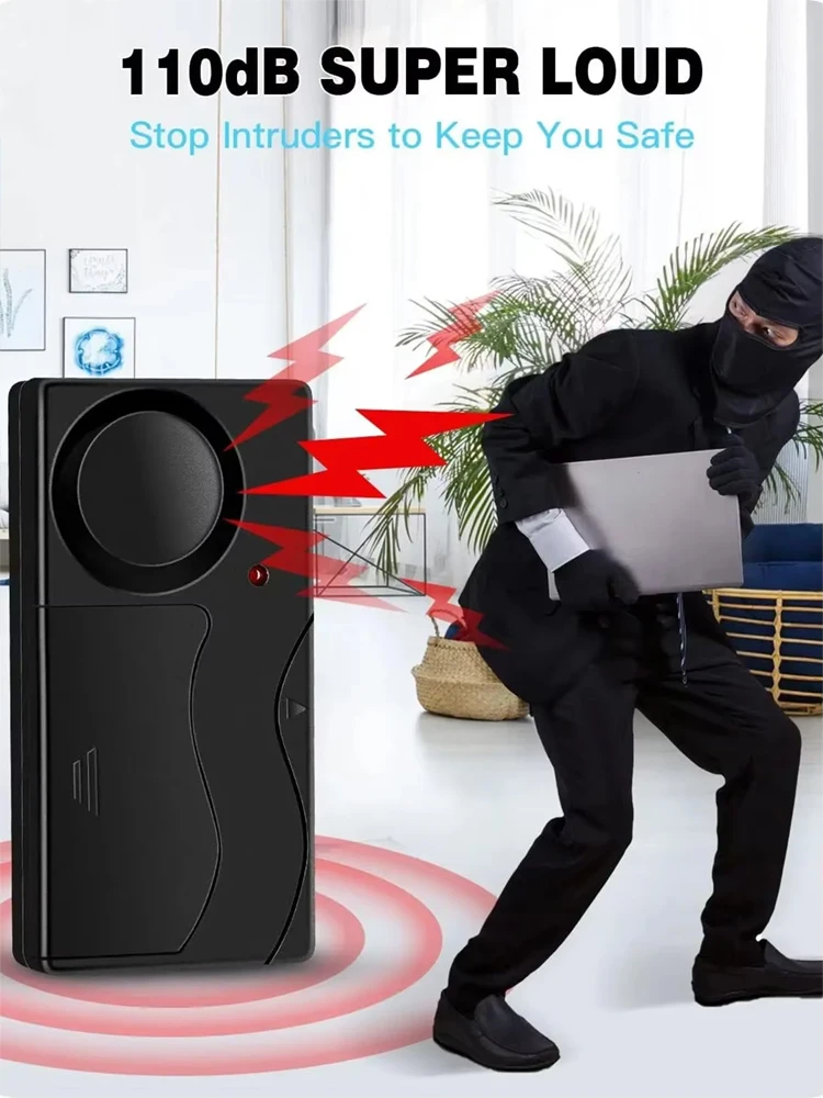 AliExpress awapow Awapow Wireless Vibration Bike Motorcycle Alarm Anti-Theft Door And Window Alarm 110dB Loud Remote Control Home Bicycle Security