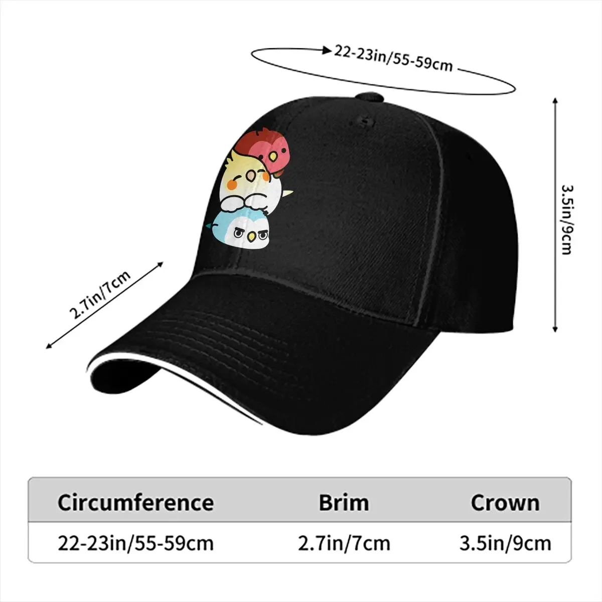 Pure Color Dad Hats Cody and Friends Dango Men's Hat Sun Visor Baseball Caps Parrot Birds Pet Peaked Cap