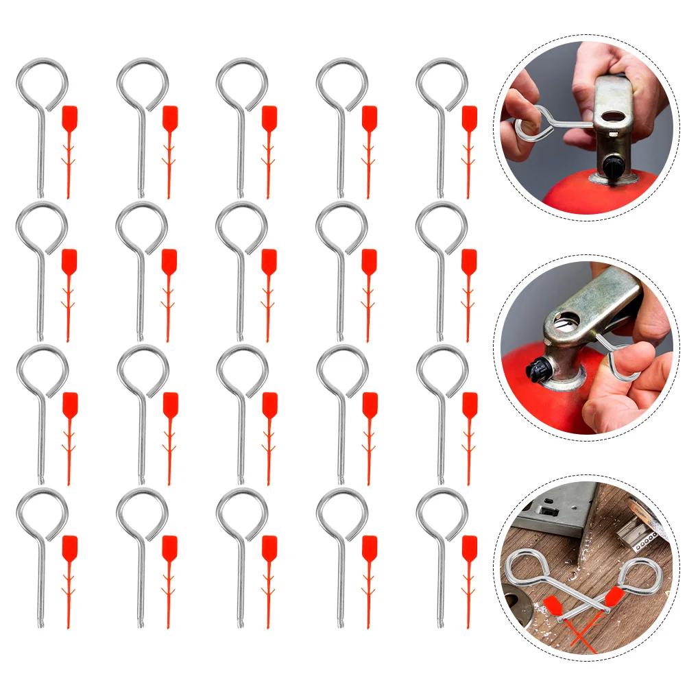 

20 Sets Toolbox Fire Extinguisher Latch Lock Pins for Extinguishers Iron Safety