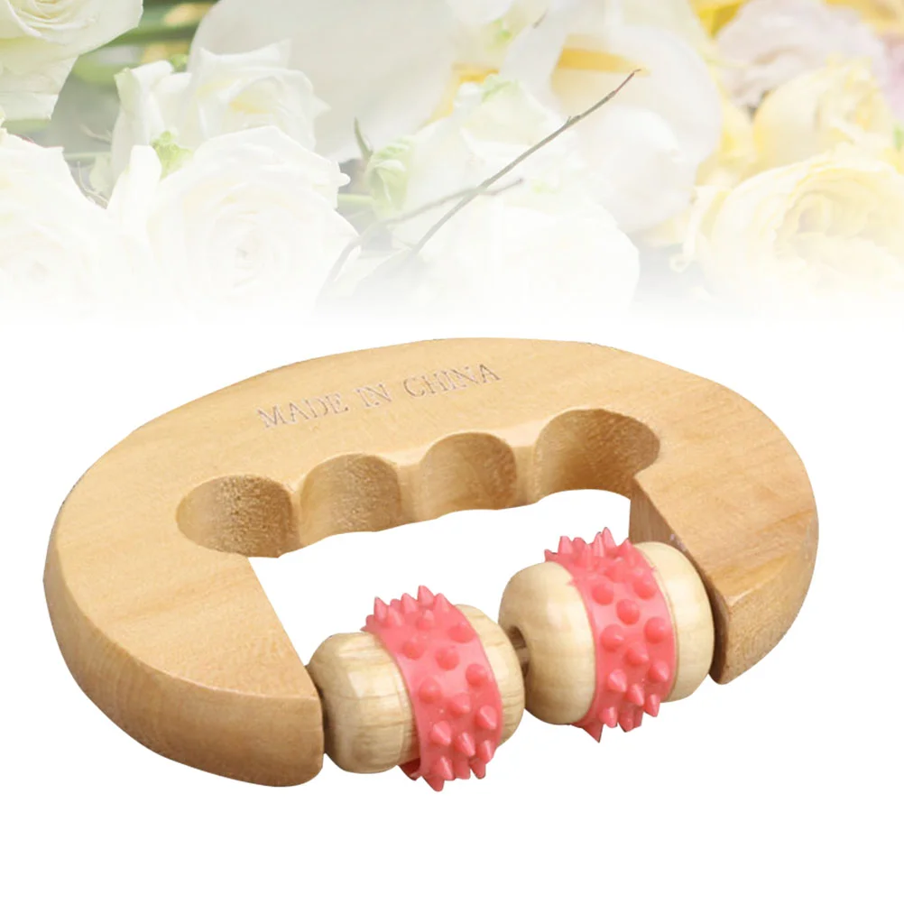 1pc Lady Handheld Wooden Rollers Health Body Palm Foot Head Roller for Men and (12x85x15cm)