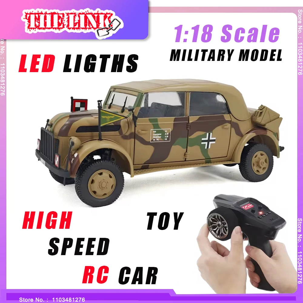 

Coolbank HG4-51 1/18 Steyr 1500A Command Vehicle RC German Military Model Convertible Light Remote controlled Army vehicle toys