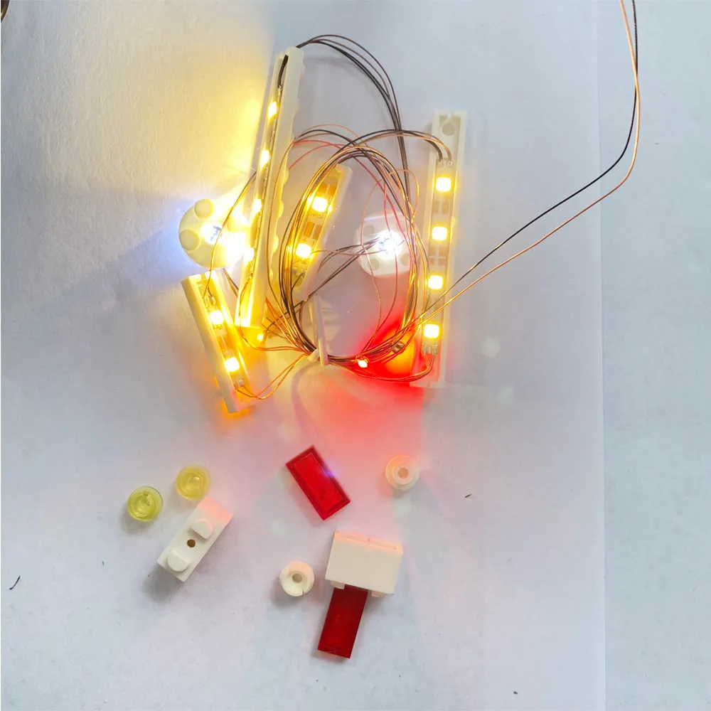 مجموعة إضاءة LED لمكعبات بناء سيارة الحافلة T1 عالية التقنية 10220 21001 (لا تشمل الطوب النموذجي)