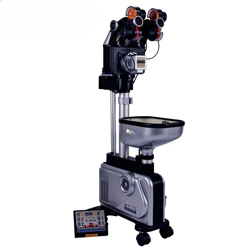 

Table tennis service machine S27T upgraded version double head double wheel training test table tennis service machine