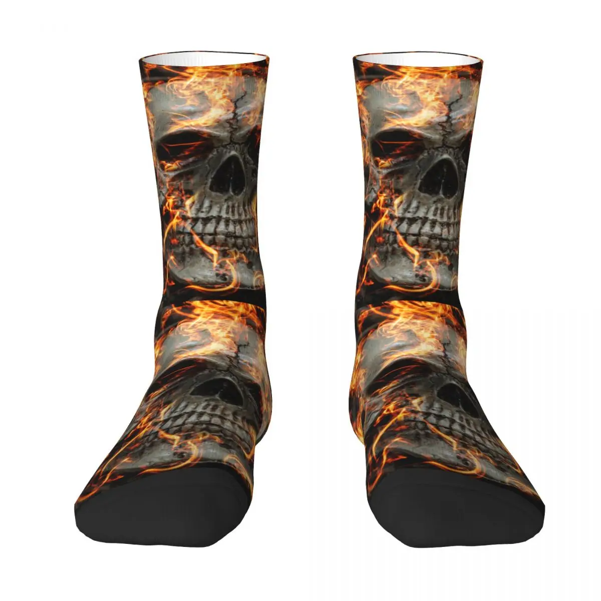 Fire Skull Sock stampato uomo poliestere