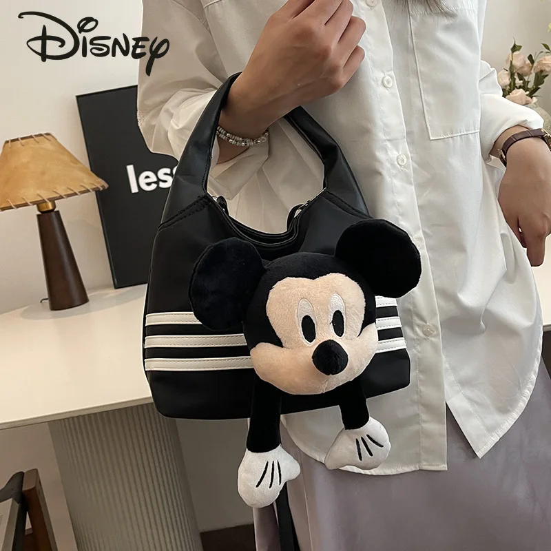 Disney-Bolso de mano de Mickey para mujer, bandolera de gran capacidad, a la moda, 2024