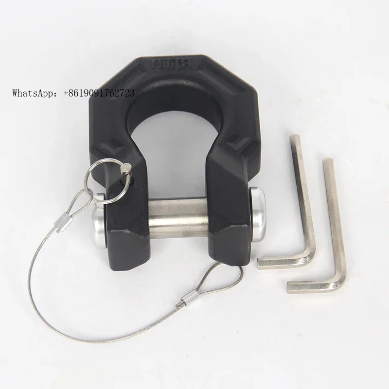 

ZAIQU Black 7075 Aluminum Alloy Forged Trailer Hitch Bow Shackle U-hook Tow Hook Refit Partsl Off-road Car Accessoriesow