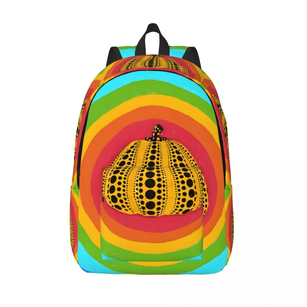 

Custom Yayoi Kusama Abstract Painting Canvas Backpack for Boys Girls College School Travel Bags Men Women Bookbag