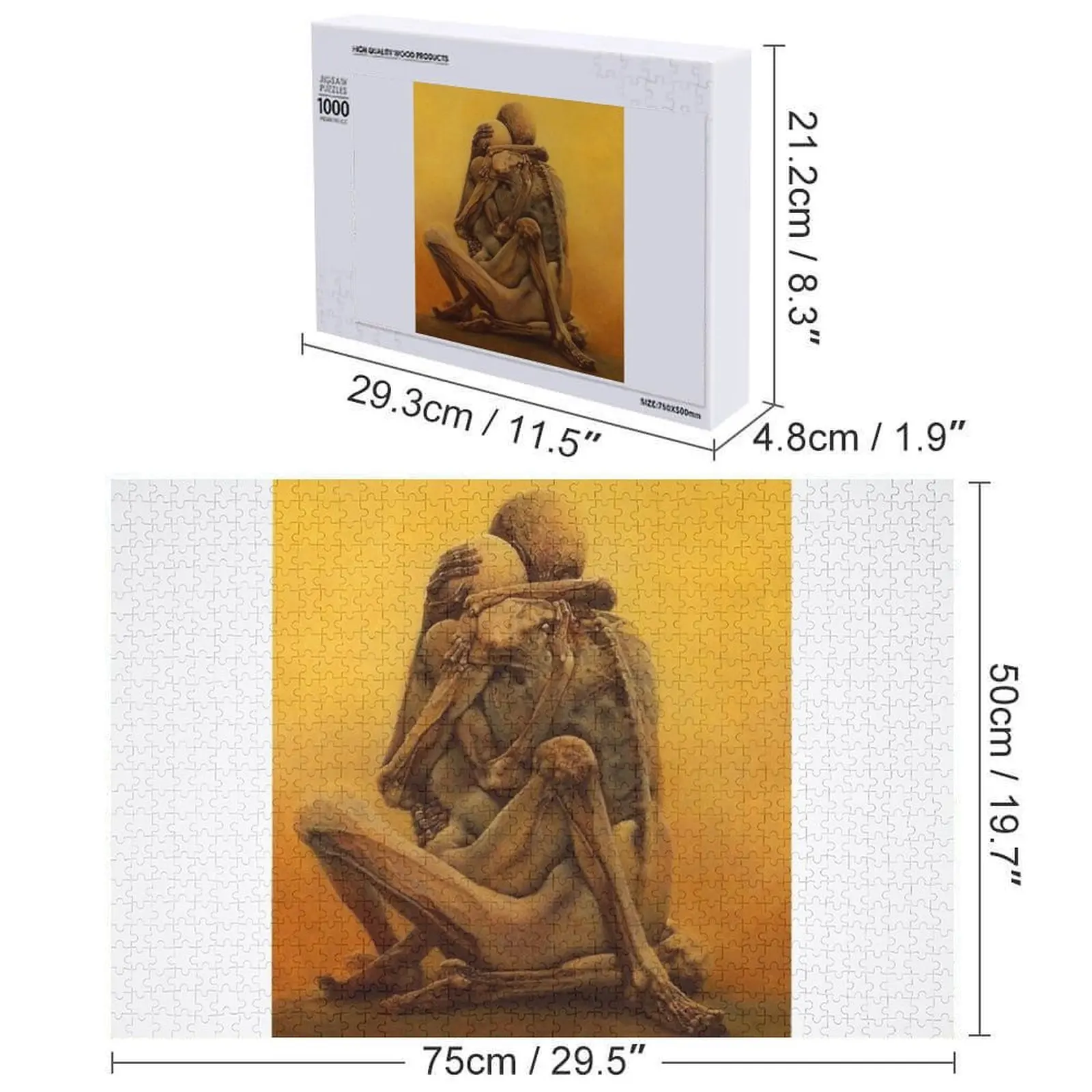 zdzislaw beksinski 직소 퍼즐 디오라마 액세서리 맞춤형 나무 이름 아기 나무 퍼즐