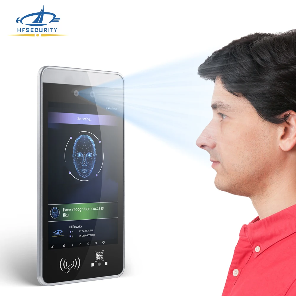 

HFSECURITY RA08 Android Facial Recognition Smart Automatic Wifi Rechargeable Biometric Fingerprint Time Attendance
