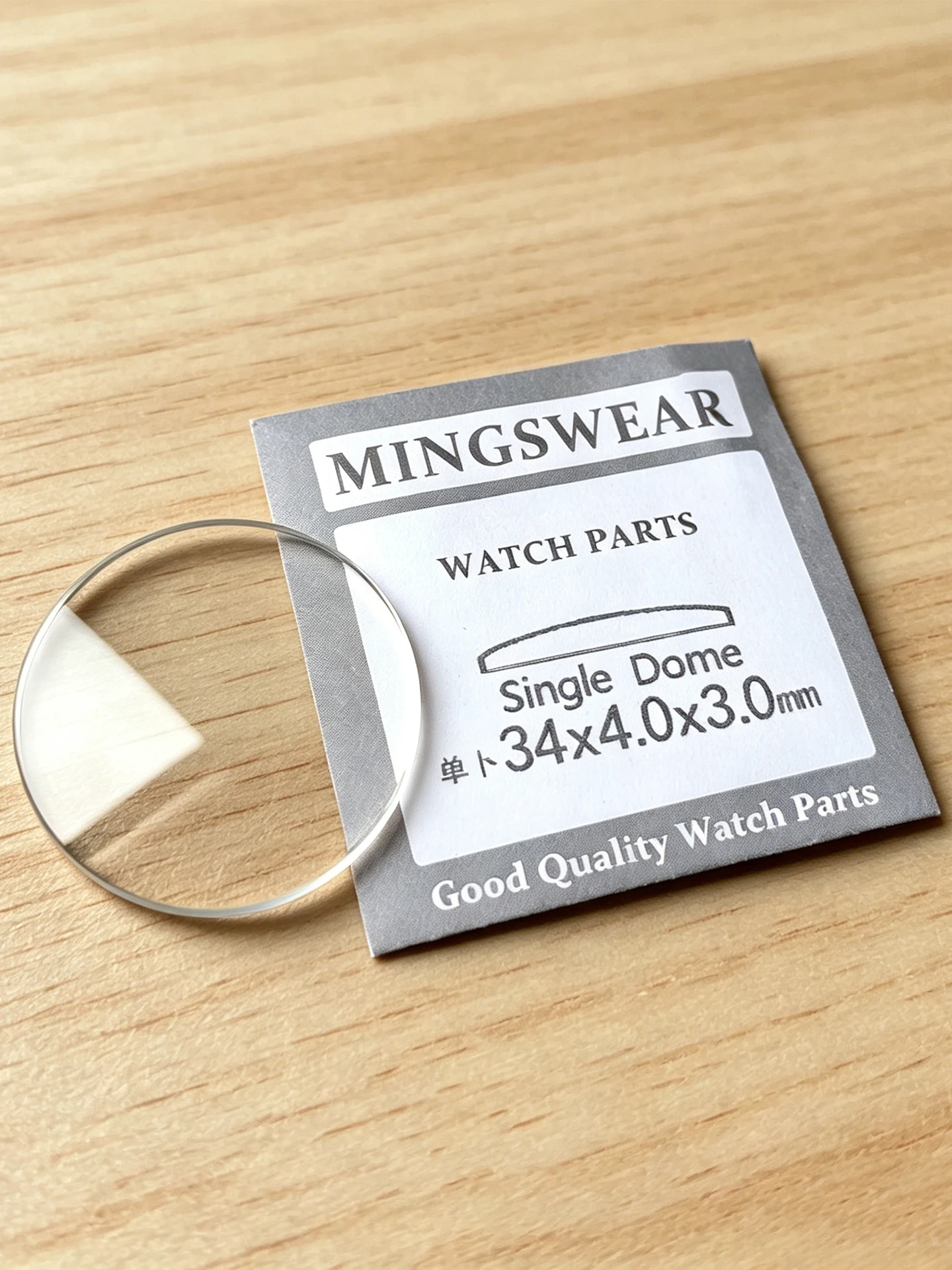 5 Stück Einzelkuppel-Mineralglas, 3,0 mm dick, 30–40 mm Durchmesser, für Uhren, Reparaturwerkzeuge, Zubehör, Uhrenoberflächenteile – Detail 5