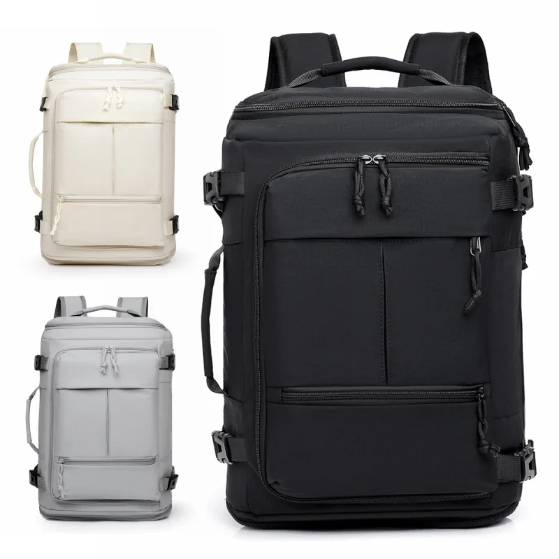 New Expandable Men's Backpack, Multi-functional USB Port Computer Bag, Large-capacity Backpack with Independent Shoe Compartment