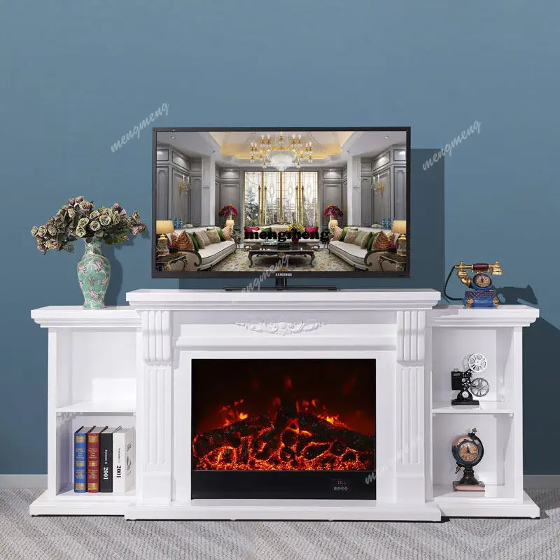 

1.8 meters European fireplace TV cabinet Decorative cabinet Partition background wall Living room fireplace rack Locker