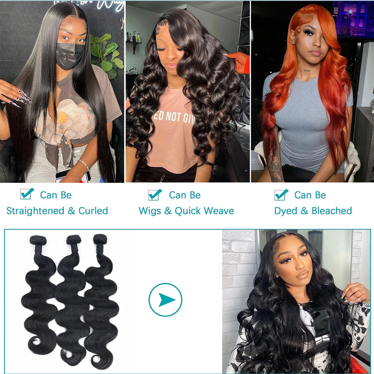 Пучки человеческих волос Объемная волна Бразильские пучки волос Remy Натуральный цвет 100% плетение человеческих волос 1/3/4 шт. для чернокожих женщин