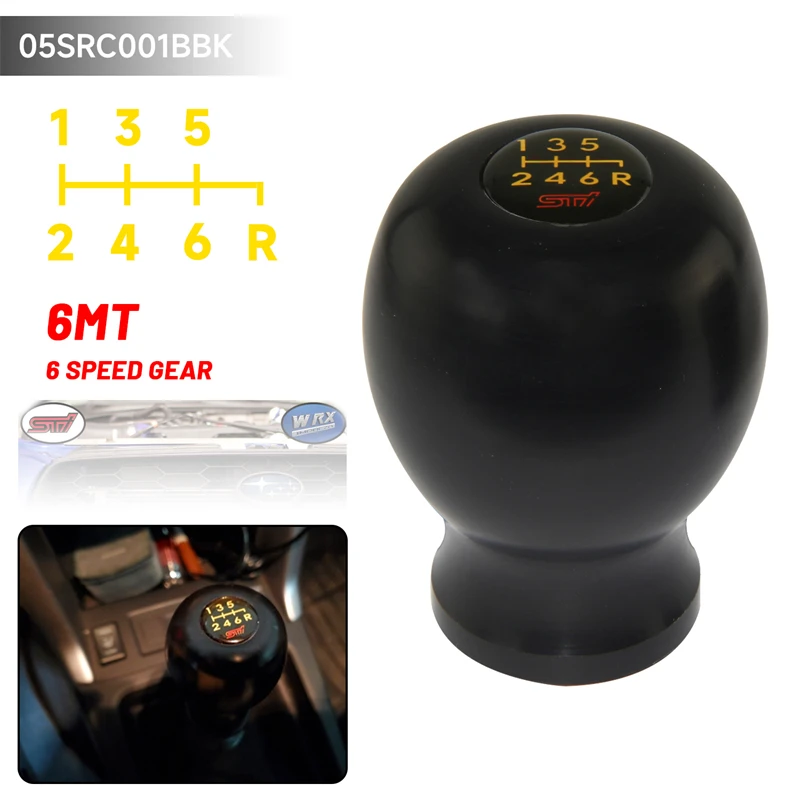 6MT Shift Knob Legacy GDA GDB GC8 For JDM Subaru WRX Impreza STI  Shift Knob Car gear knob Black