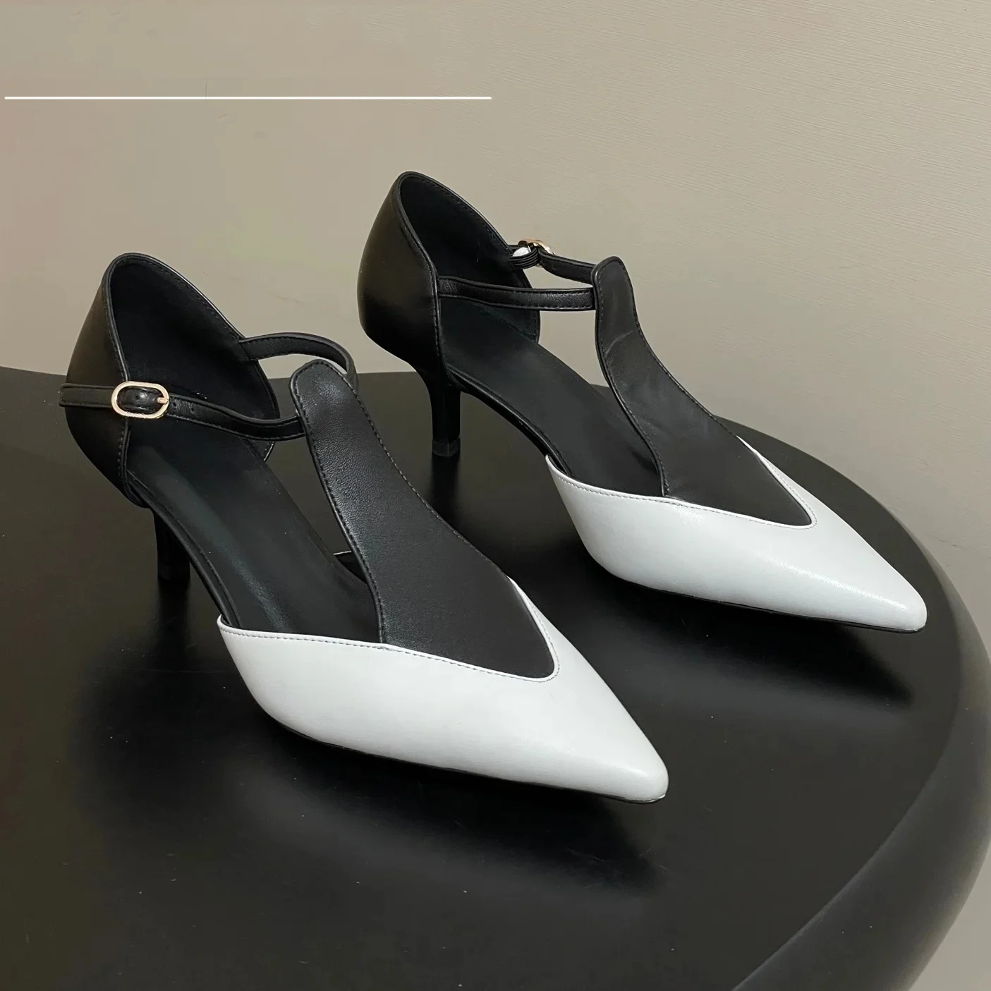Newest Autumn Winter Women’s Wool Slippers Flowers Decoration Genuine Leather Round-Toe Chunky Heel Trendy Design Bota Feminina