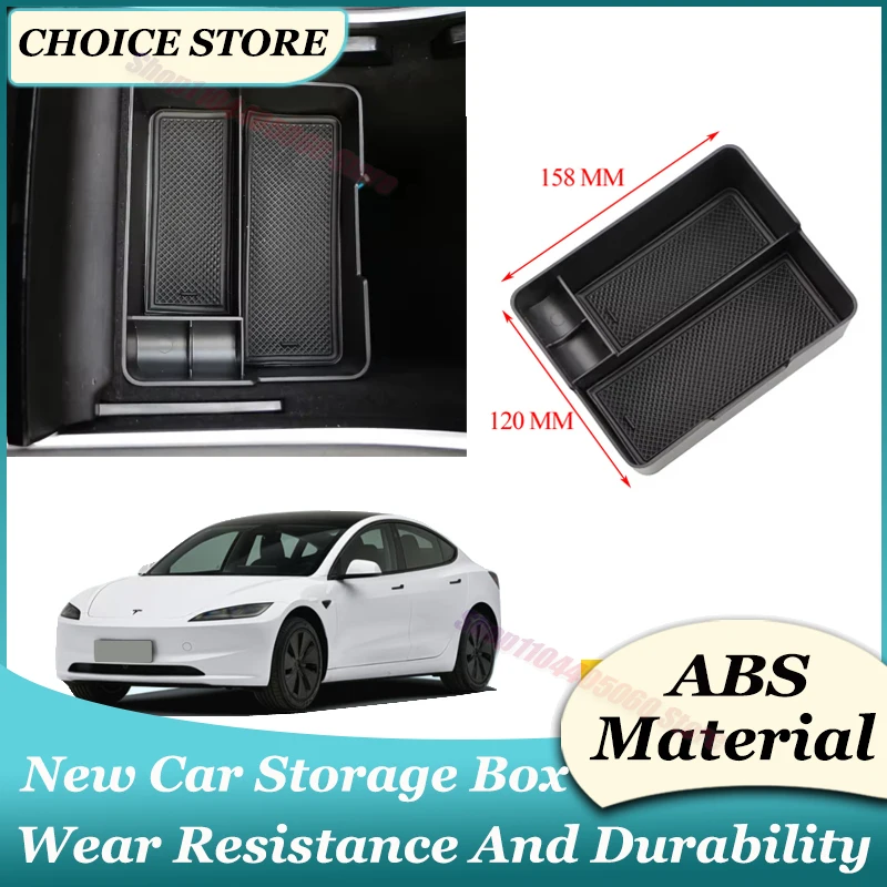 For Tesla Model 3 Model3 2016 2017 2018 2019 2020 Highland Center Console Armrest Storage Organizer Box Tray Sunglasses Phone