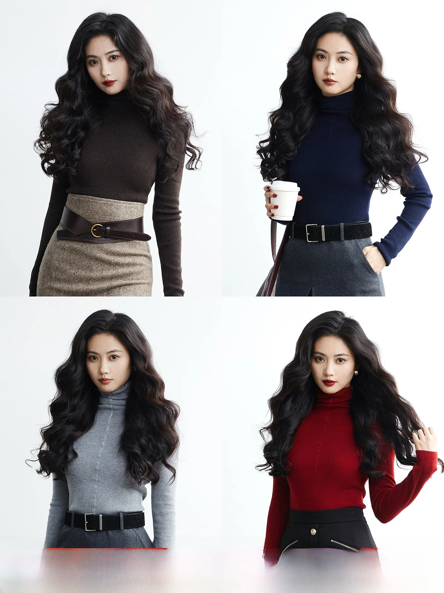 

Женская трикотажная кофта TAIYANG OFFICE с длинным рукавом, двусторонняя, с воротником-стойкой, приталенная, для ношения зимой как нижний слой