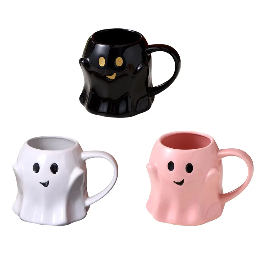 Ceramic Ghost Mug Halloween Mug Cute Ghostface Coffee Cup with Handle Perfect for Easter Decor and Best Gifts for Coffee Lover