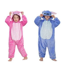 MINISO Boys Stitch Cosplay piżama Anime Stitch anioł Kigurumi kostium śliczny kombinezon piżama bielizna nocna Halloween dla chłopców dziewcząt