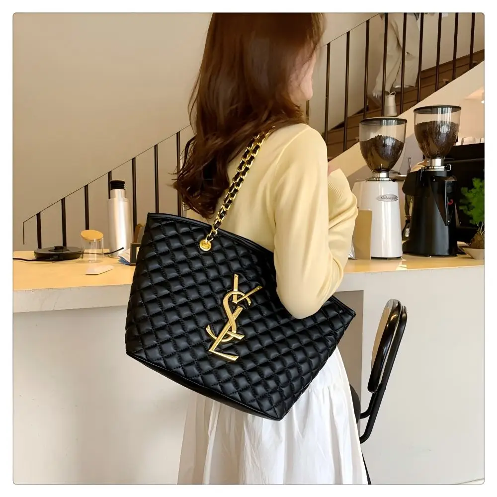 디자이너 스타일 가방 - 2025 신모델 - 클래식하고 다용도로 활용 가능한 패션 크로스백 - 대용량 다이아몬드 패턴 토트백