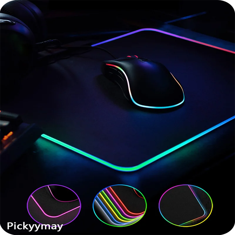 Imagem -03 - Estilo do Punk Grande Rgb Mouse Pad Gaming Mousepad Led Mouse Esteira do Gamer Acessórios Mesa Tapete de Mesa para Computador Grande Tapete de Teclado Rgb